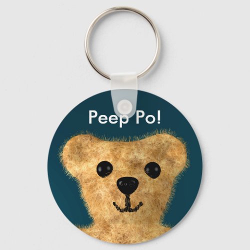 Teddy Bear Peep po Keychain