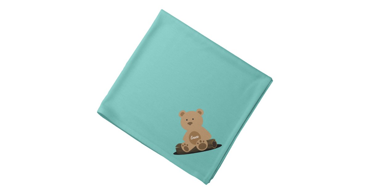 blue bandana teddy bear