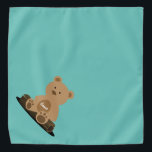 Teddy Bear Personalized Pet Bandana<br><div class="desc">Teal background,  with a cute teddy bear holding your pet's name. Background color is customizable,  as are the font style,  size,  and color. Make it your own!</div>