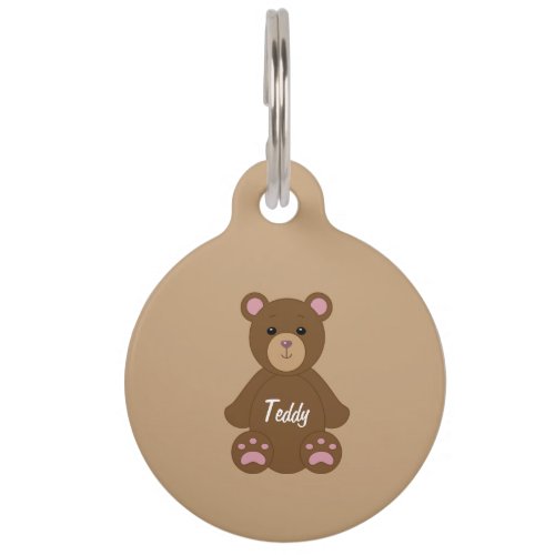 Teddy Bear Personalized Pet ID Tag