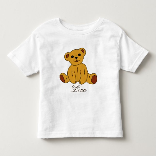 teddy bear personalized toddler t-shirt (Front)