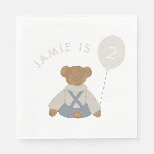 Teddy Bear Picnic Baby Birthday Napkins