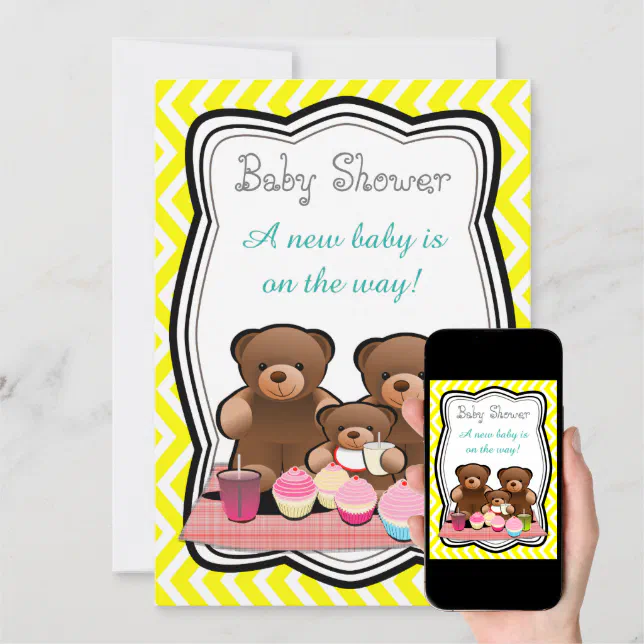 Teddy Bear Picnic Baby Shower Invitation Zazzle