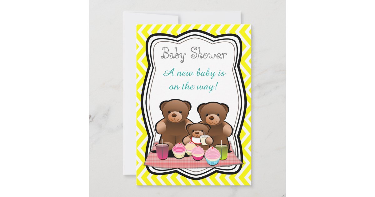Teddy Bear Picnic Baby Shower Invitation Zazzle