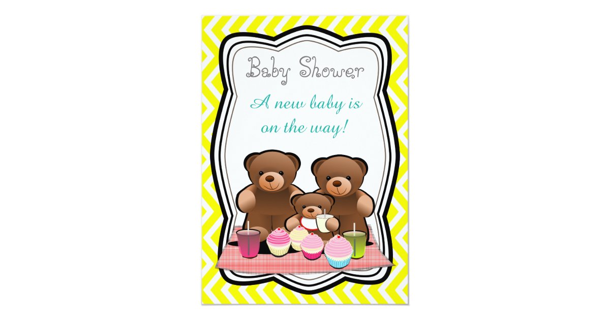 Teddy Bear Picnic Baby Shower Invitation