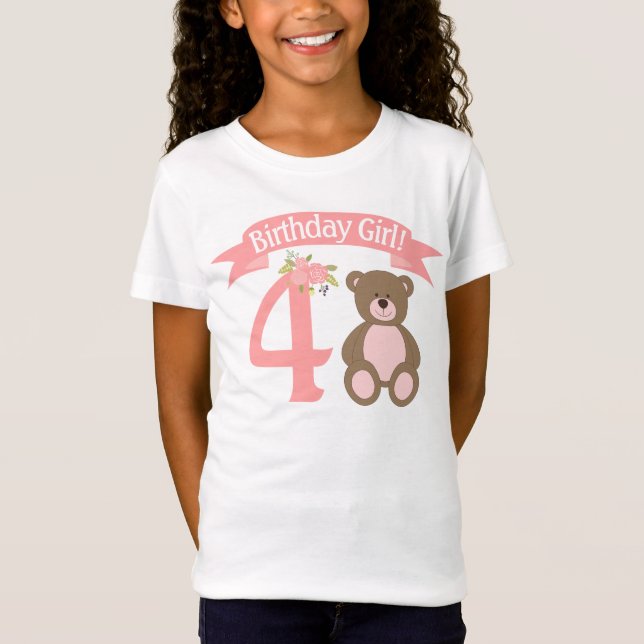 Teddy Bear Picnic Birthday Shirt Shabby Shic Party (Front)