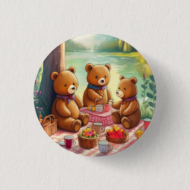 Teddy Bear Picnic Button (Front)