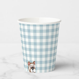 Teddy bear picnic gingham paper cups