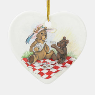 Teddy Bear Picnic~ornament Ceramic Ornament