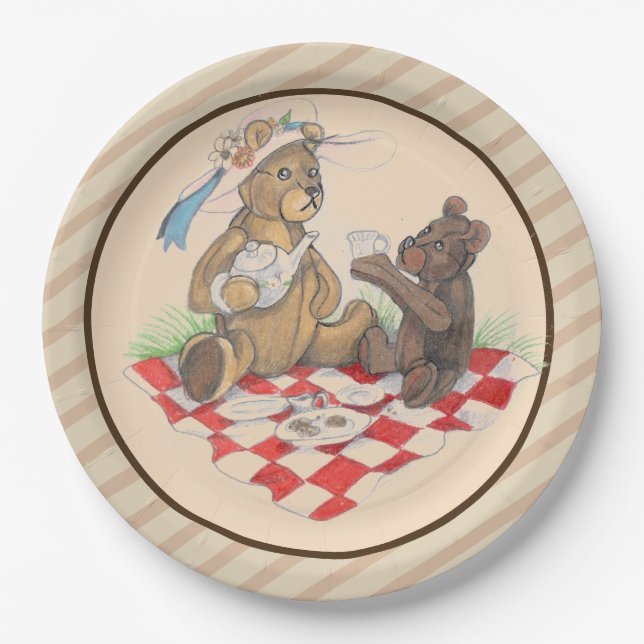 Teddy Bear Picnic Paper Plates (Front)