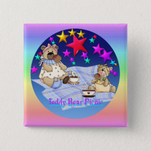 Teddy Bear Picnic Pinback Button
