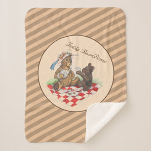 Teddy Bear Picnic Sherpa Blanket