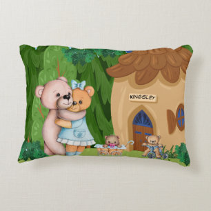 Teddy Bear Picnic Village Personalized Accent Pillow