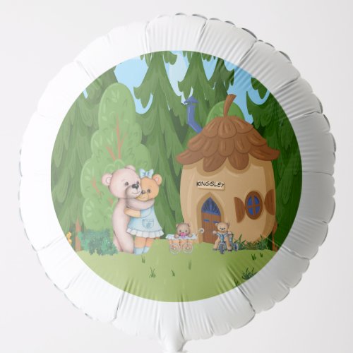 Teddy Bear Picnic Village Personalized Balloon