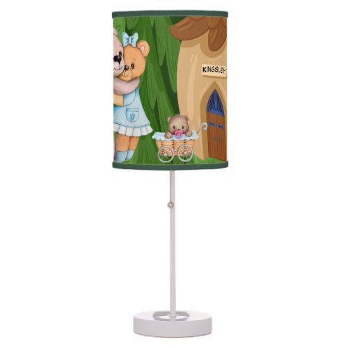 Teddy Bear Picnic Village Personalized Table Lamp