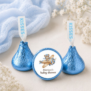 Teddy Bear Pilot Baby Boy Shower Hershey®'s Kisses®