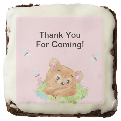 Teddy Bear Pink Baby Girl Shower Gift  Brownie