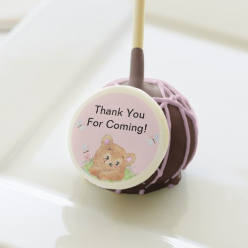 Teddy Bear Pink Baby Girl Shower Gift  Cake Pops