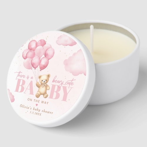 Teddy bear pink Beary cute baby shower