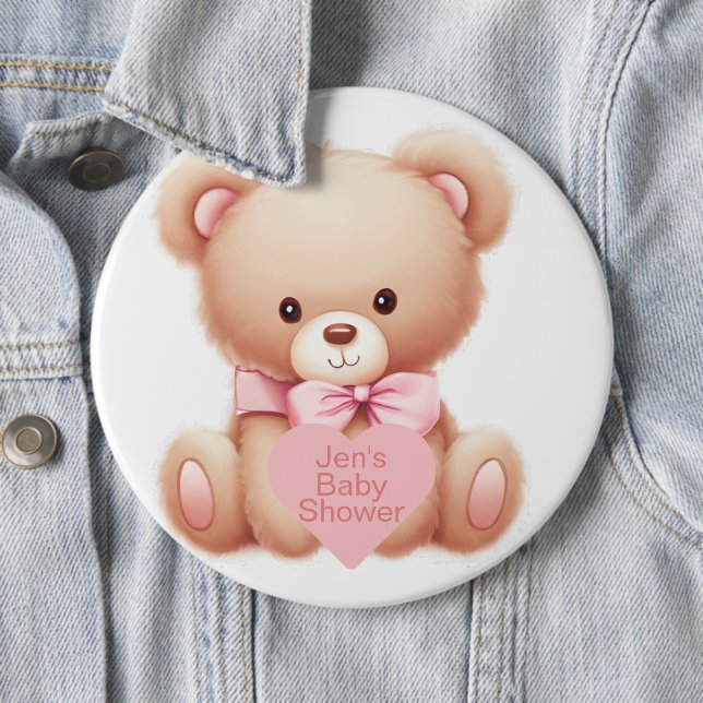 Teddy Bear Pink Button (In Situ)