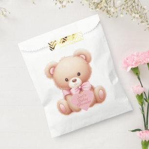 Teddy Bear Pink Favor Bag
