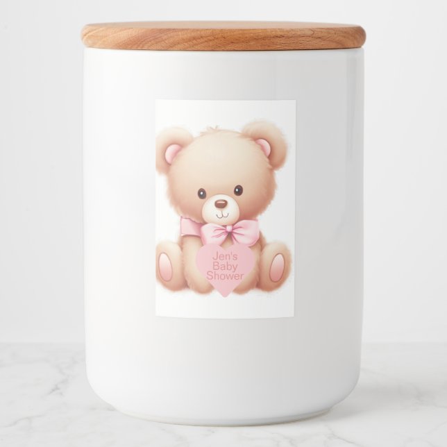 Teddy Bear Pink Food Label (Front)