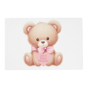 Teddy Bear Pink Placemat