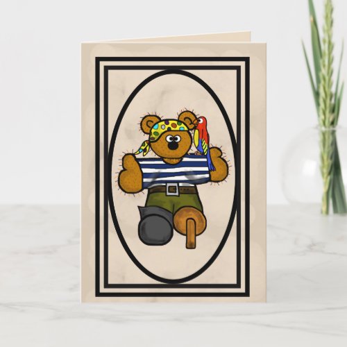 Teddy Bear Pirate Card