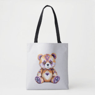 Teddy Bear Playful Adorable Fun Animal Colorful Tote Bag