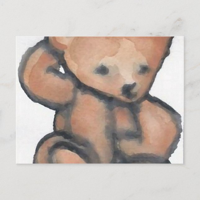 Teddy Bear Pondering CricketDiane Designer Stuff Postcard (Front)