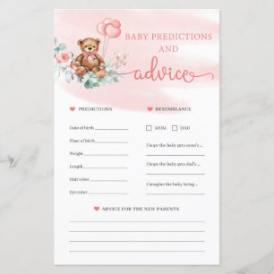 Teddy Bear Predictions and Advice Card Game