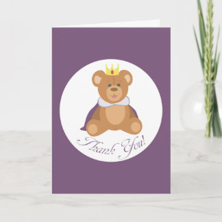 Teddy Bear Prince (Thank you!) Letterpress Thank You Card