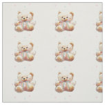 Teddy Bear Print Fabric Material