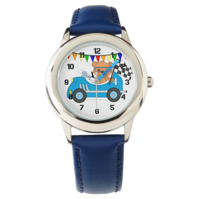 Teddy Bear Race Car Watch (Front)