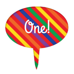 Teddy Bear Rainbow Cute Kid's Birthday Party Cake Topper