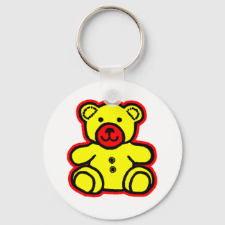 Teddy Bear Red Yellow The MUSEUM Zazzle Gifts Keychain