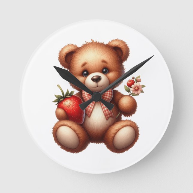 Teddy bear round clock (Front)