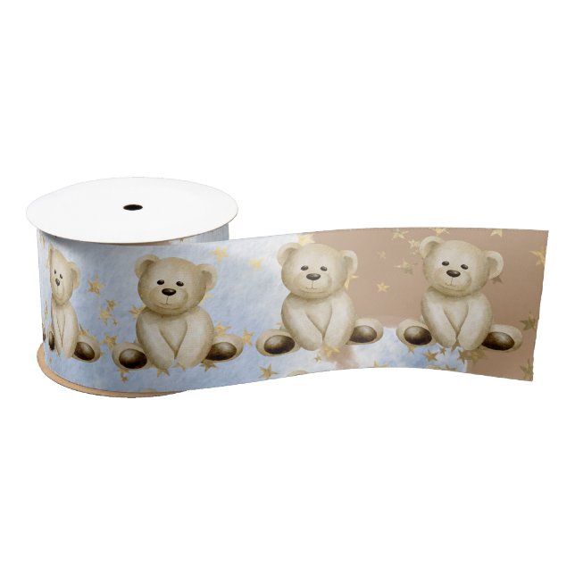 Teddy Bear Satin Ribbon (Spool)