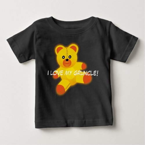 Teddy Bear says I Love My Gruncle Baby T_Shirt