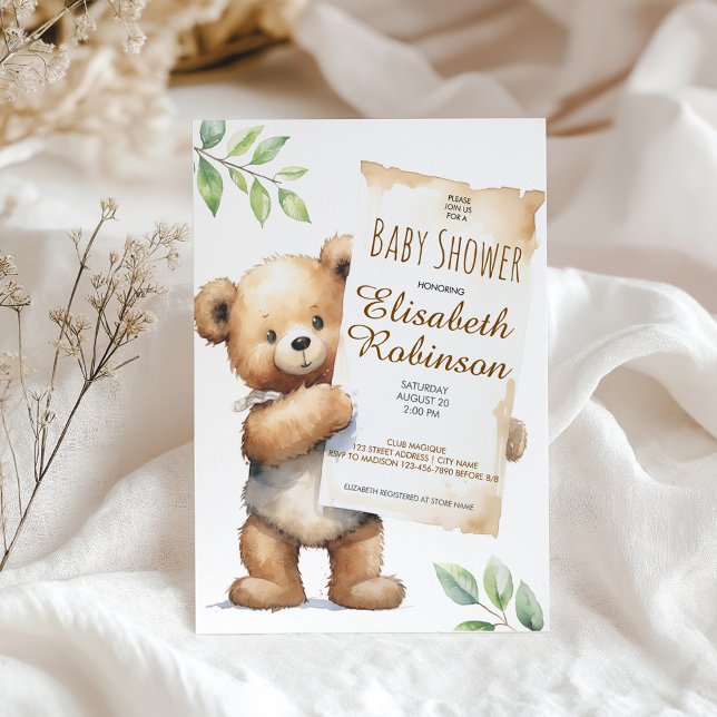 Teddy Bear Shower Personalized Invitation (Creator Uploaded)