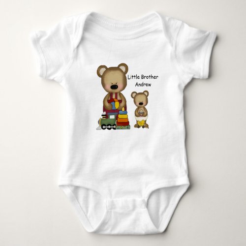 Teddy Bear Siblings Coordinating T_Shirt Baby Bodysuit