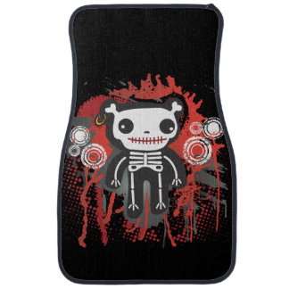 teddy bear skeleton skull grunge car floor mat