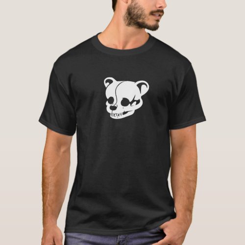 Teddy Bear Skull 3D Dark Only T_Shirt