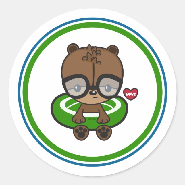 Teddy Bear Smimmy Sticker (Front)