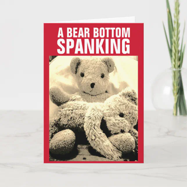 Teddy Bear Spanking Valentines Day Cards Zazzle