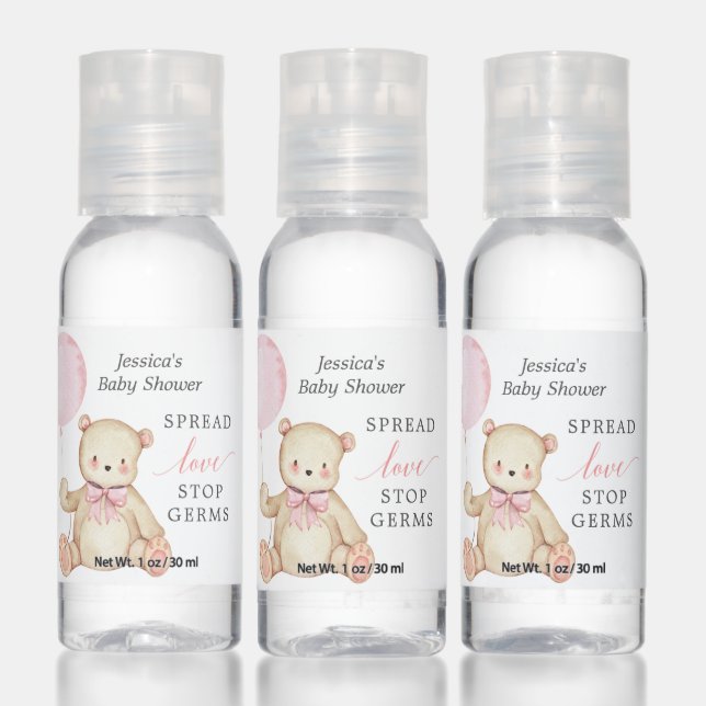 Teddy Bear Spread Love Baby Shower Hand Sanitizer (Set)