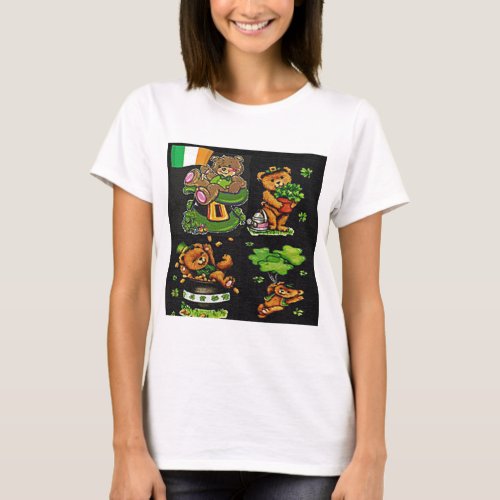 Teddy Bear St Patricks Day Collection T_Shirt