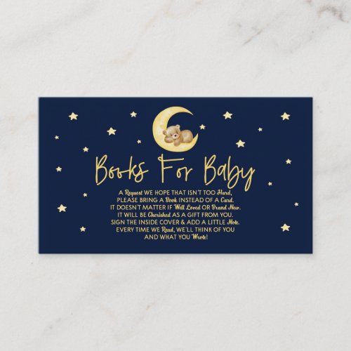 Teddy Bear Stars Baby Shower Books For Baby Card