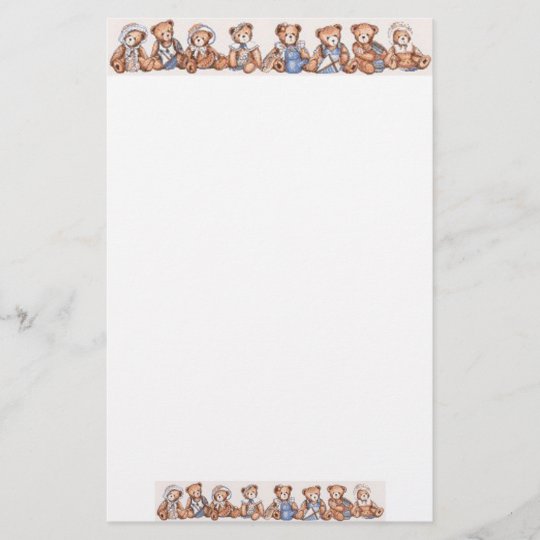 Teddy Bear Stationary Stationery | Zazzle.com
