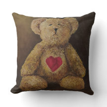 Teddy Bear Still Life Painting Pillow